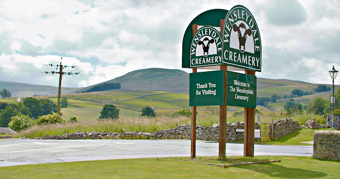 Picture of Wenselydale creamery sign outside 