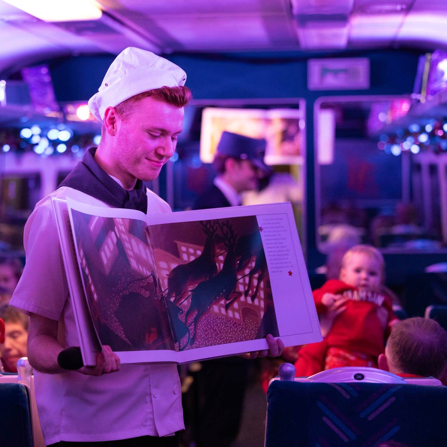 Chef on board The Polar Express Train Ride