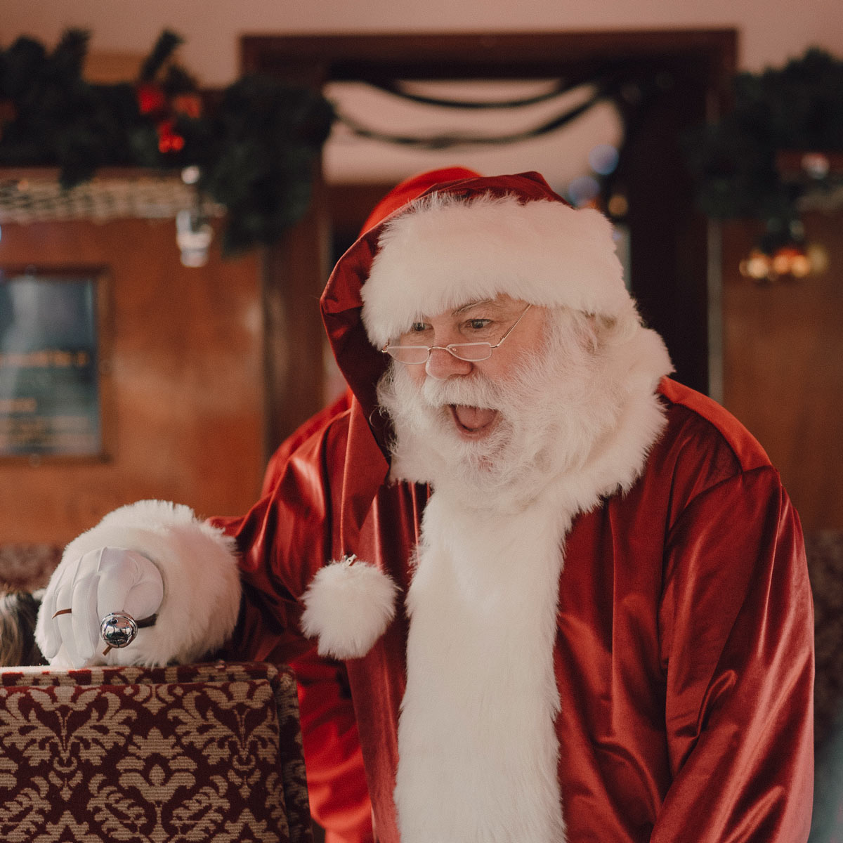 Santa on board The Polar Express Train Ride