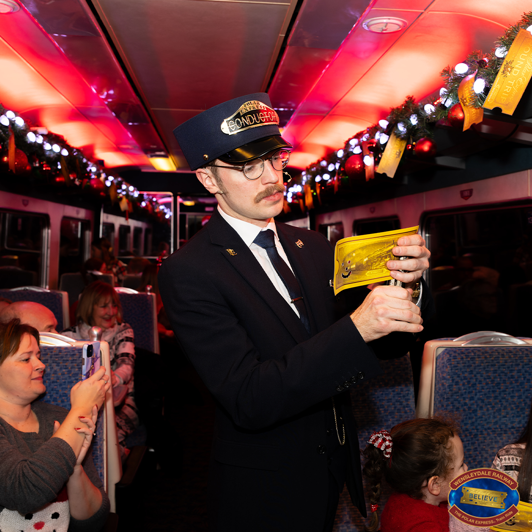 Santa on board The Polar Express Train Ride Christmas 