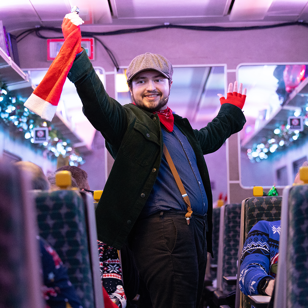 Chef on board The Polar Express Train Ride 