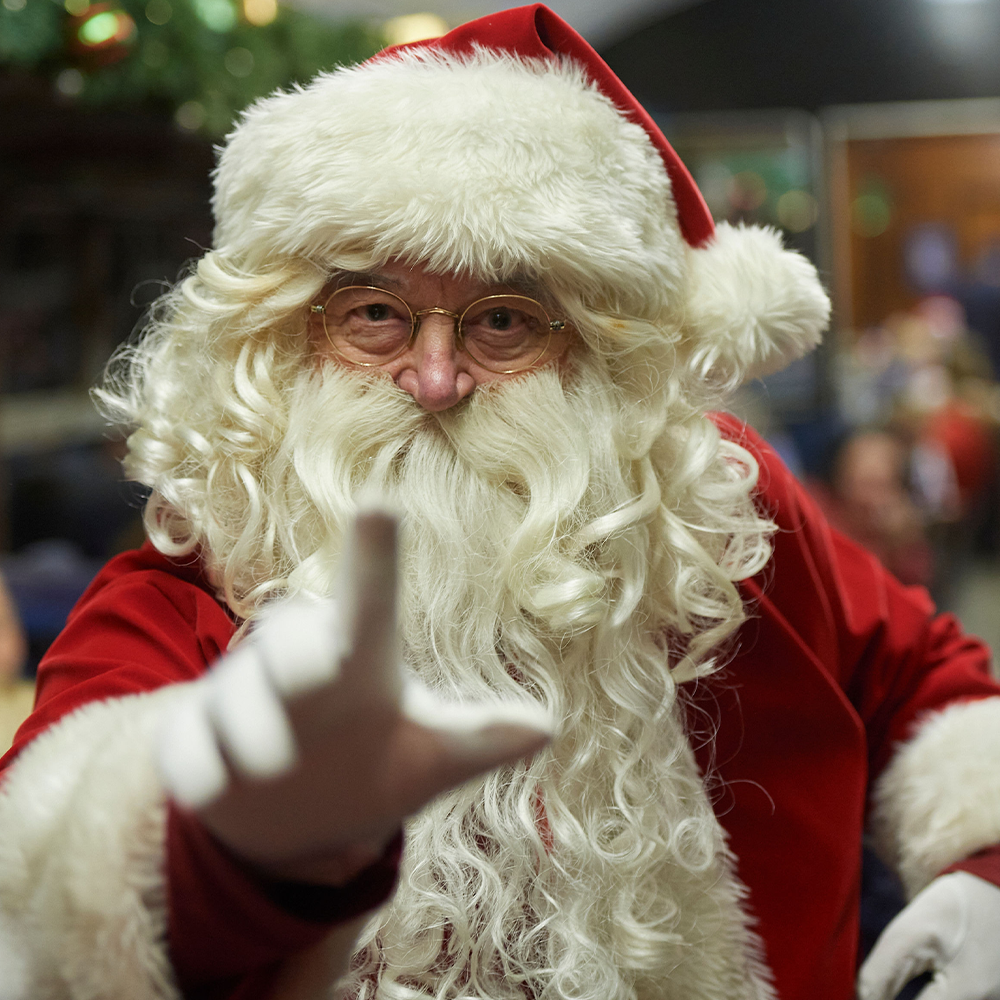 Santa on board The Polar Express Train Ride Christmas 